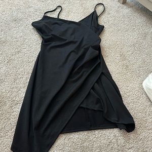 Little black dress with shimmer detail.